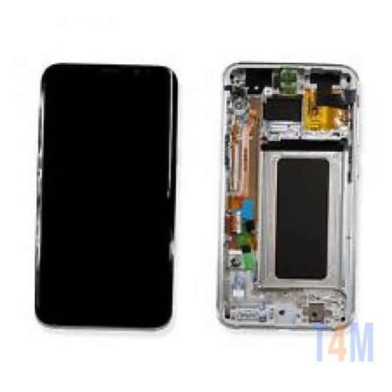 TOUCH+DISPLAY+FRAME SAMSUNG GALAXY S8/G950 PLATA (SERVICE PACK GH97-20457A)